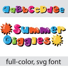 Summer Giggles Color Font