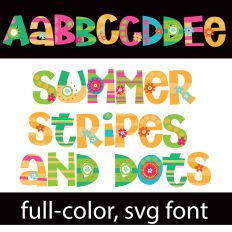 Summer Stripes and Dots Color Font