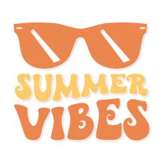 Summer Vibes Retro SVG Quote