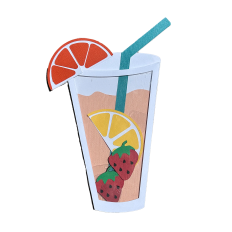 Summer 3D Drink Shaker Cup with Fruit