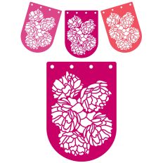 Summer Roses Party Bunting Flag Garland