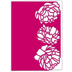 Summer Roses Lace Edged Greetings Card