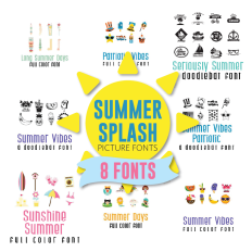 Summer Splash Picture Fonts