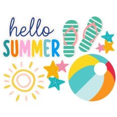 Colourful Hello Summer Sticker Bundle