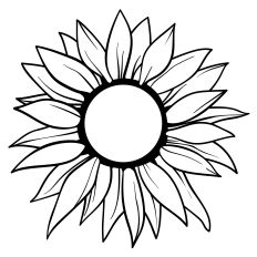 Sunflower Monogram SVG Cut File