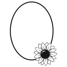 Sunflower Oval Frame