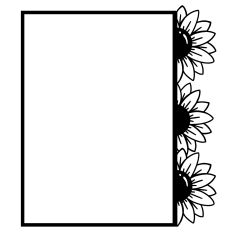 Sunflower Edge Rectangle Frame