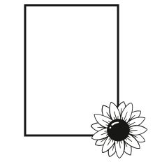 Sunflower Rectangle Frame