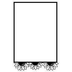 Sunflower Edge Rectangle Frame