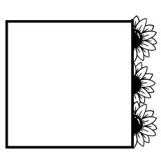 Sunflower Edge Square Frame