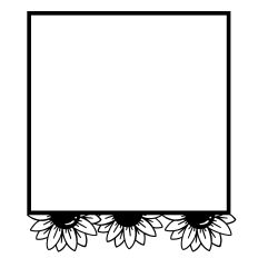 Sunflower Edge Square Frame