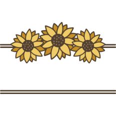 Simple Sunflower Name Frame