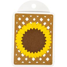 Sunflower Lattice Gift Card Tag SVG