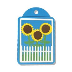 Sunflower Picket Fence Gift Card Tag SVG