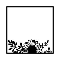 Sunflower square frame