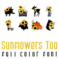 Sunflowers Too Full Color Font
