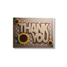 Sunflower Thank You 3D Layered Card SVG Cut File