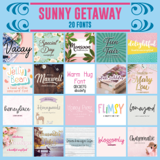 Sunny Getaway 20 fonts