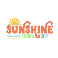 Sunshine Sand and Sea SVG – Retro Summer Quote Cut File for Silhouette Studio