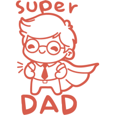 super hero dad outline