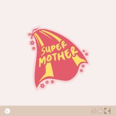 Superhero Cape "Super Mother" SVG for Silhouette