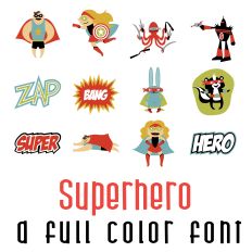 Superhero Full Color Font