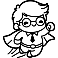 super hero dad outline