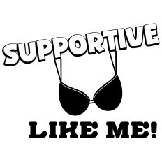 Supportive Like Me - Funny Bra SVG | Sassy & Playful Design for DIY & Gifts