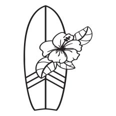 Floral surfboard