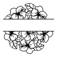 Tropic flowers borders