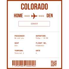 Colorado Boarding Pass