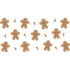 Gingerbread Man Cup Wrap - 20oz