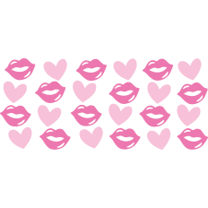 Heart And Lip Cup Wrap - 16oz