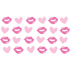 Heart And Lip Cup Wrap - 20oz