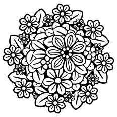 Floral summer mandala