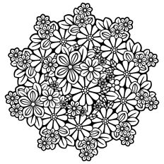 Mandala with flowers