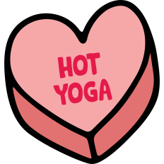 Hot Yoga Candy Heart
