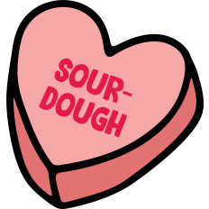 Sourdough Candy Heart