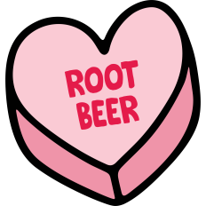 Root Beer Candy Heart