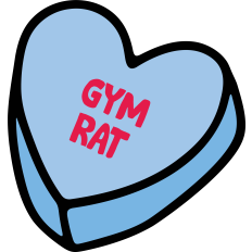 Gym Rat Candy Heart