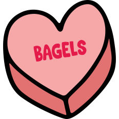 Bagels Candy Heart