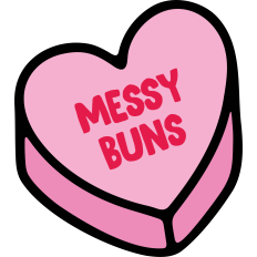 Messy Buns Candy Heart