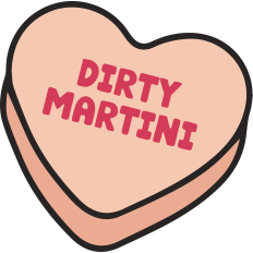 Dirty Martini Candy Heart