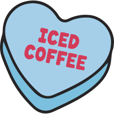 Iced Coffee Candy Heart