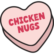 Chicken Nuggets Candy Heart