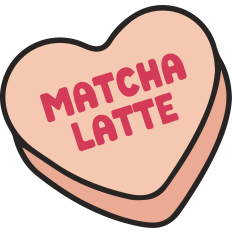 Matcha Latte Candy Heart