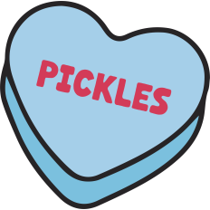 Pickles Candy Heart