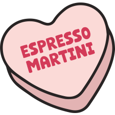 Espresso Martini Candy Heart