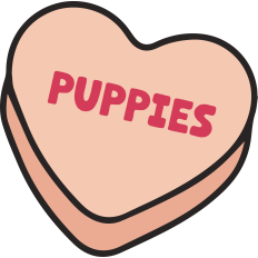 Puppies Candy Heart