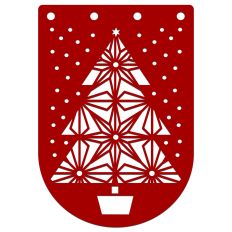 Geometric Star Christmast Tree Bunting Garland Pennant Flag